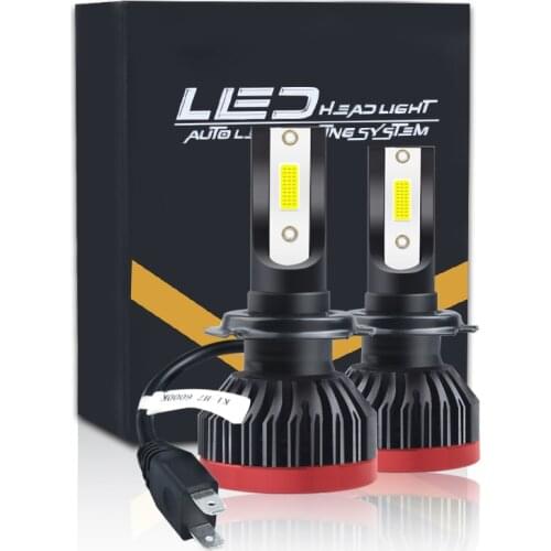 2PCS Super Bright DOB LED Mini H4 Hi-Lo H7 H11 H1 H3 9005 HB3 9006 Auto Lamp Headlight Car Bulbs 50W 6000Lm 6000K Headlamp White