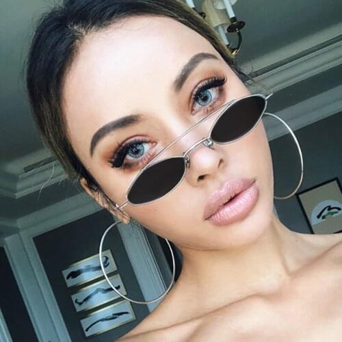 2021 mall Rectangle Metal Frame Sun Glasses Women/Men Brand Designer Skinny Sunglasses Street Tinted Color Lens Slim Eyeglasses