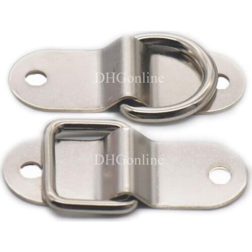 5 Sets Metal Arch Bridge buckles D ring and Square ring With Double Cap Rivet for Bag Frames Luggage Craft Nickle 52.5mmx19mm