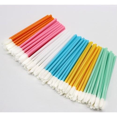 50pcs Disposable Cosmetic Makeup Lip Brush Lipstick Lip Glossy Wands Pen Cleaner Applicator Eyeshadow Lip Gloss Brushes Tools