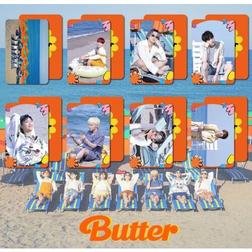 55Pcs/set Kpop Bangtan Boys Poster Lomo Card New Album Butter 8th Anniversary Meeting Photocard Jung Kook Suga Jimin RM J-HOPE