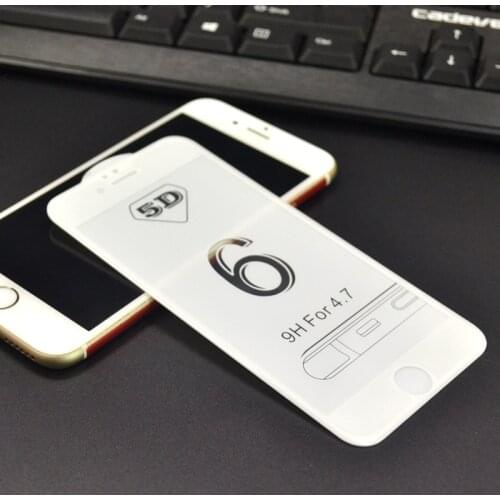 5D Curved Screen Protector for iPhone 8 X Plus 5D Edge Full Cover Film for iPhone 6S 7 Plus Tempered Glass Film Ultra-thin