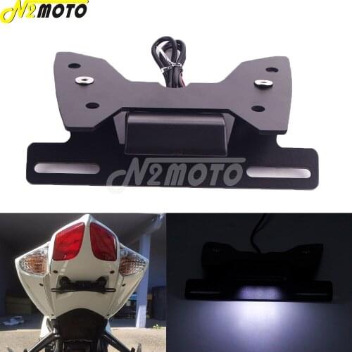 Aluminum Motorcycle Tail Tidy Fender Eliminator Kit LED Number License Plate Bracket Holder For Suzuki GSX-R 600 750 2008-2010