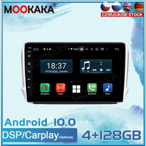 128GB Android 10 For Peugeot PG2008 2014-2016 Car Radio GPS Navigation Multimedia Player Radio Tape Auto Stereo Headunit Carplay