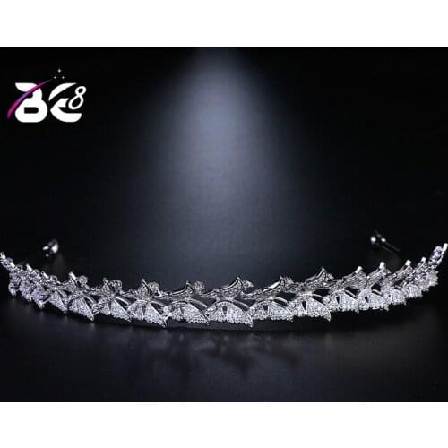 Be 8 Hot Sale Zircon Tiara Headband CZ Crown Jewelry Bride Headpiece Wedding Hair Accessories Headbands Bijoux Cheveux H088
