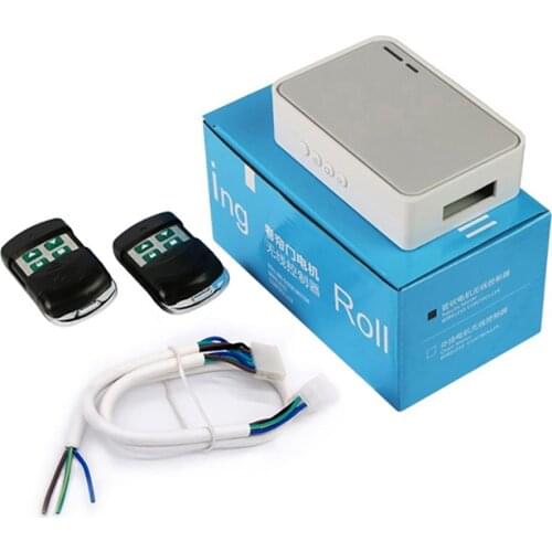 Newest Wireless Garage Door Controller Tubular Motor Rolling Door Remote Control RF 433mhz Transmitter with 2 remote receivers