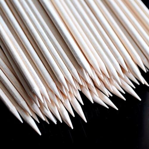 100Pcs/lot 11.4cm Wood Nail Art Stick Wood Sticks Cuticle Pusher Remover Pedicure Manicure Tool
