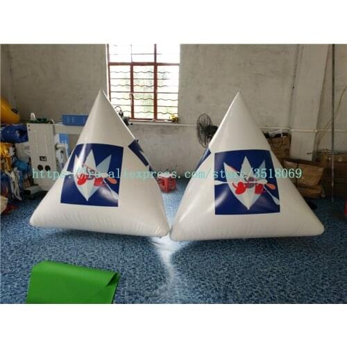 Cheap sale pvc1.5m water inflatable buoys Water triangle buoys Pyramid water buoys Inflatable water signs