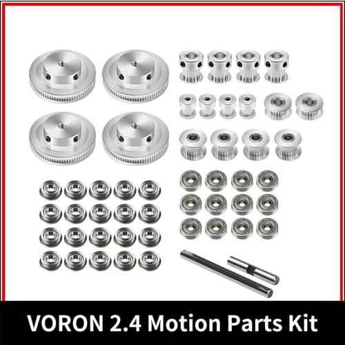 For VORON 2.4 Set GT2 LL-2GT RF Open Timing Belt 2GT 16T 80T 20T Tooth Pulley 188-2GT Shaft Bearing 625 F695 2RS Motion Parts