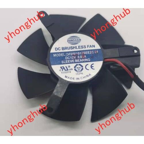 DF0501012SEE2C 01 Server Cooling Fan DC 12V 0.05A 45x45x10mm 2-wire