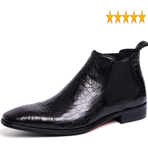 European Fashion 2021 Retro New Ankle Boots Men Casual Shoes Pointed Toe Genuine Leather Male Footwear Sapatos Masculino Scarpe