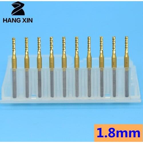 1.8mm 1.9mm Tungsten Carbide PCB Titanium Milling Cutter CNC Router Timber Tool Corn Wings End Milling Cutter Rotating Metal