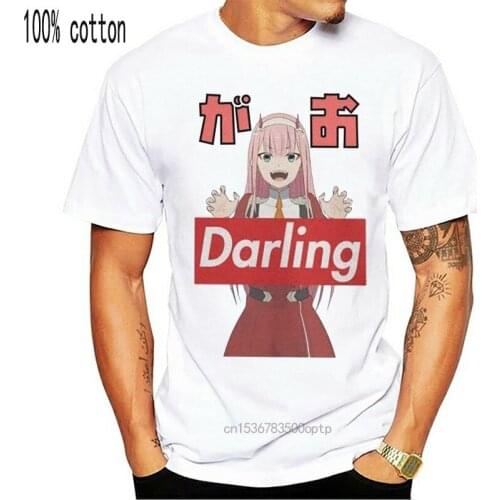 Darling In The FranXX Leisure 02 T Shirts Men Short Sleeves Clothes Unique Japanese Animation Tee Shirt Purified Cotton T-Shirt