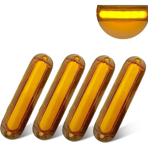 Novel-4PCS 10V-30V 6LED Car Side Marker Light Trailer Tail Light Guide Light Side Light for Truck Trailer Trailer