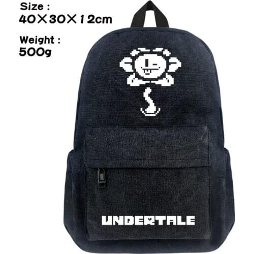 Undertale Cosplay Canvas Backpack Laptop Travel Knapsack Student School Shoulder Bag Gift