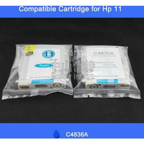 INK WAY 2 PCS of C4836A Cyan compatible ink cartridge for HP11 suitbale for HP business inkjet 1200 cp1700 2200 etc