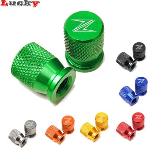 Motorcycle Tire Valve Air Port Stem Cover Cap Plug CNC Aluminum Accessories For Kawasaki Z400 Z800 Z900 Z650 Z1000 All Year