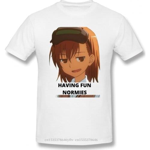 A Certain Scientific Railgun Espers Mikoto Misaka Anime TShirts for Men Imouto Funny Crewneck Cotton T Shirt 2020