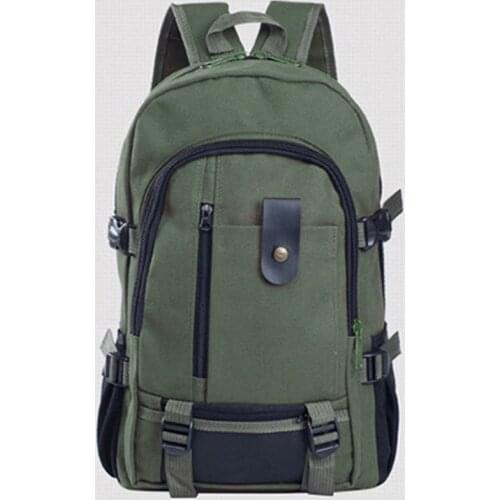 Mens Canvas Backpack Large-capacity Schoolbag Explosion Solid Color Rucksacks Fashion Casual Travel Sport Bag Backpack
