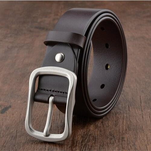 High quality braided superior cow Genuine Leather Male Belts black business metal alloy buckle strap belt men for gift 125