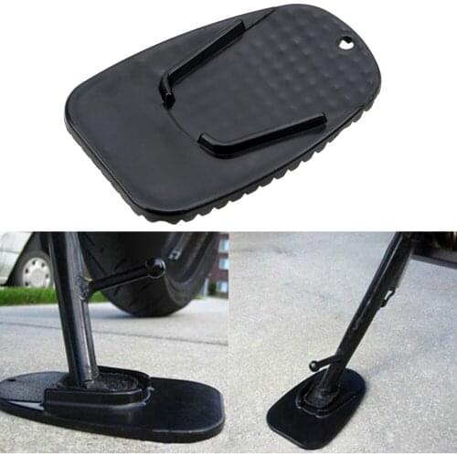 Non-slip Plate Side Auto Kickstand Pad Universal Support Foot Pad Base Motorcycle Plastic Side Stand Kickstand Black