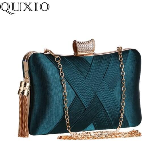 New Arrival Metal Tassel Lady Clutch Bag With Chain Shoulder Handbags Classical Style Small Purse Day Evening Clutch Bags XST08