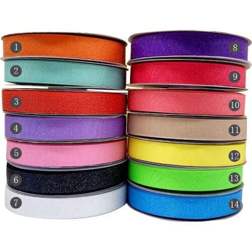 Solid glitter ribbon free shipping 7/8" ribbon 50 yards 22mm ribbon