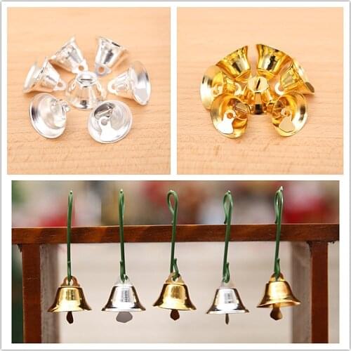 10pcs/lot Golden Bell Baby Rattles Baby Toys Hand Hold Jingle Shaking Bell Lovely Hand Shake Ring Baby Newborn Baby Toys