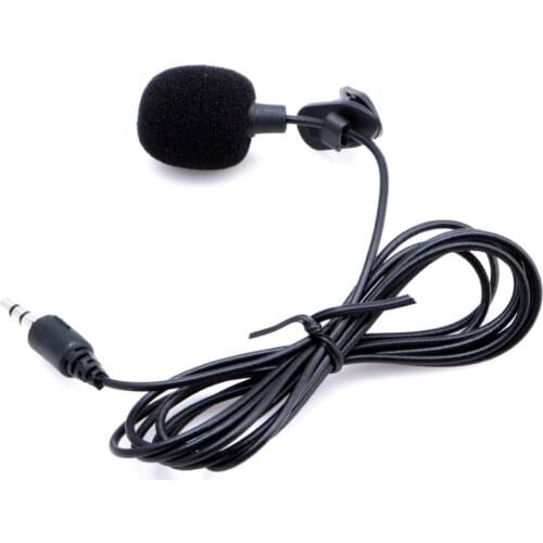 Portable Universal Mini 3.5mm Clip Microphone Clip-on Wired Mic for iphone Samsung Smartphone Lecture Teaching Conference Guide