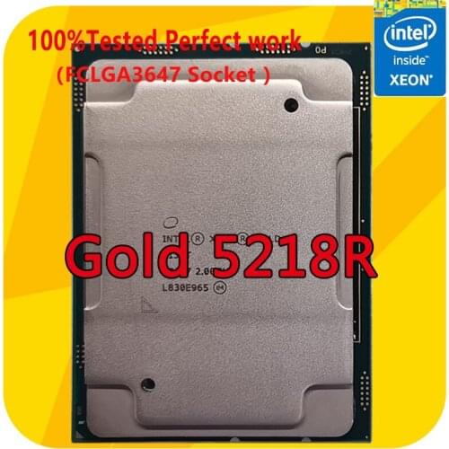 Intel Xeon Gold 5218R SRGZ7 2.1GHZ 20-Cores 40-Thread 27.5MB Smart Cache CPU Processor 125W LGA3647 For Server Motherboard