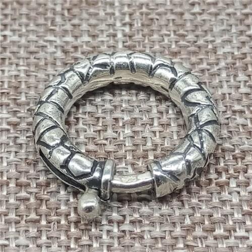 925 Sterling Silver Oxidized Spring Ring Clasp 20mm for Bracelet Necklace