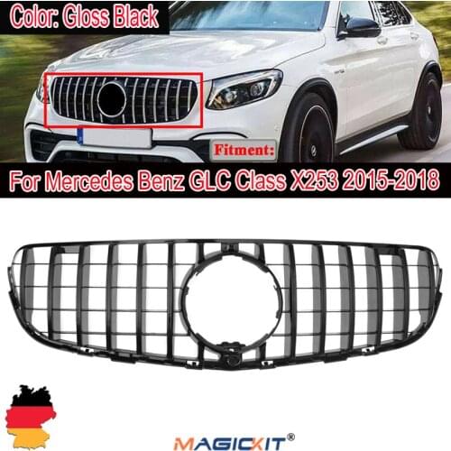 MagicKit FOR MERCEDES GLC SUV X253 C253 W253 16-19 GRILLE CHROME PANAMERICANA GT STYLE