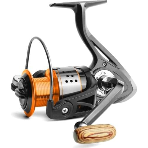Spinning Fishing Reel FA1000-6000 No Gap Metal Spool Reel 8KG Pike Black Golden Spinning reel High Speed Reel Fishing