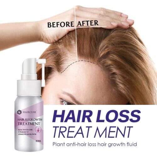 HAIRCUBE Hair Growth Spray Fast Grow Hair Essence Anti Hair Loss Treatment for Oil/Dry Thinning Hair Care Products for Men Women