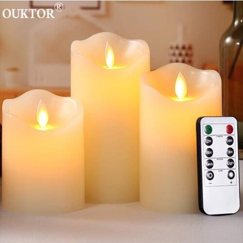 LED Candles Light Flameless Led Tea Lights with Remote Control Timer Battery Operated for Wedding Party Christmas Lamp Supplies