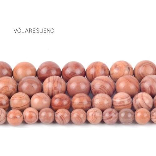 Light Orange Stripe Stone Beads Round Loose Spacer Beads For Jewelry Making Diy Charms Necklace Bracelet Accessories 6-10mm 15