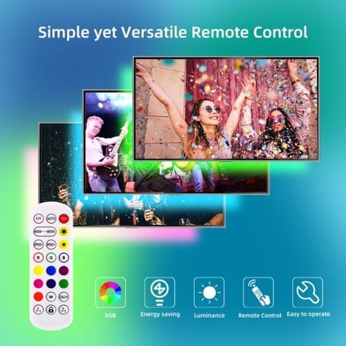 BESTAMS LED Strip USB DC 5V Flexible Lamp RGB 5050 SMD 2.5M Ribbon TV Background Room Decoration Lights Bluetooth Music Control