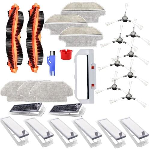 Roller Brush Rag Mop Cloth Filters for Viomi V2 Pro V-RVCLM21B Main Side Brushes for Mijia STYJ02YM Vacuum Cleaner Parts