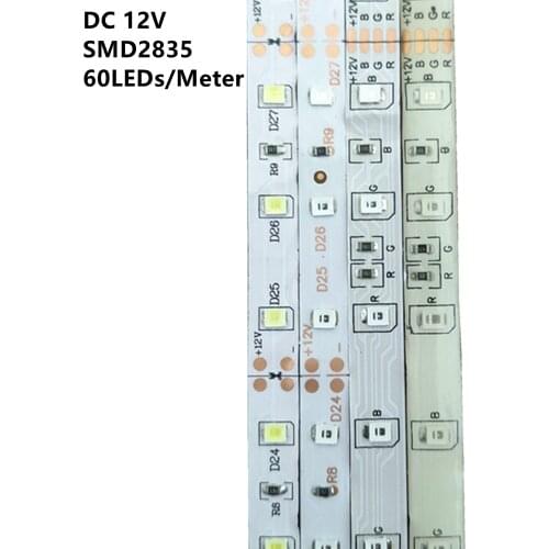 1M 2M 3M 4M 5M Waterproof RGB Led Strip Light 2835 DC12V 60Leds/M Flexible Lighting Ribbon Tape White/Warm White/Blue Strip