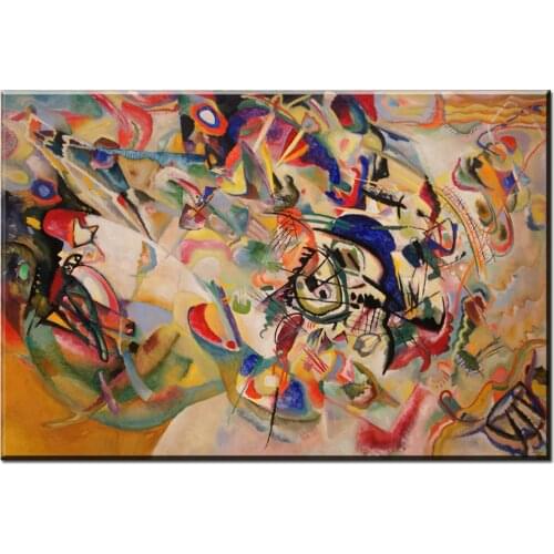 WASSILY KANDINSKY Classic Art Poster Painting Waterproof Canvas Fabric Art Wall Decor Oil Painting on Canvas for Living Room