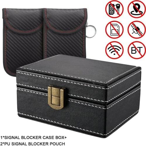 Anti Theft Faraday Box RFID Security Key Fob Protector Radiation-proof Mobile Phone Box Keyless Signal Blocker Box
