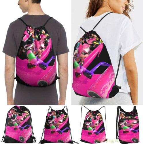 Splatoon 2(2) Women Purpose Drawstring Backpack Bags Men Outdoor Travel Backpacks For Gym Training Swimming Fitness Bag