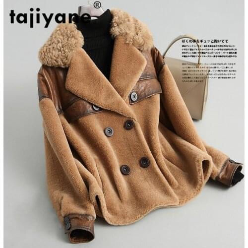 Womens Fur Real Coat 100% Wool Jacket Autumn Winter Coat Clothes 2021 Sheep Shearling Sheepskin Coat Korean Vintage Tops ZT4071