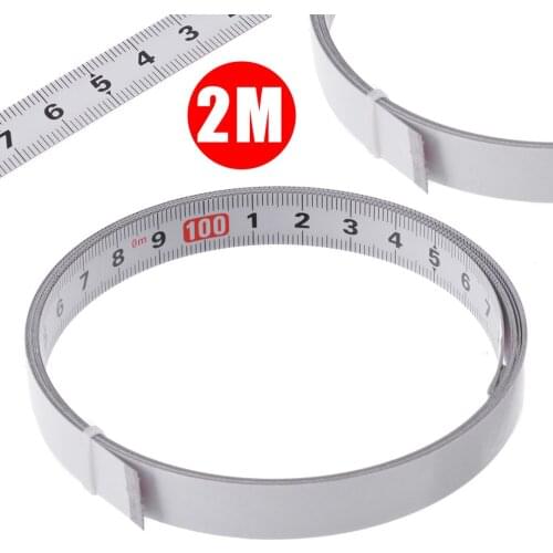 1/2/3/5M Self Adhesive Miter Saw Track Tape Measure Metric Steel Ruler Gauging Tape Measuring Tool Mayitr