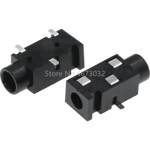 10Pcs 3.5 MM headphone jack audio jack PJ-320 3-line pin female connector SMD stereo headphones PJ-320B