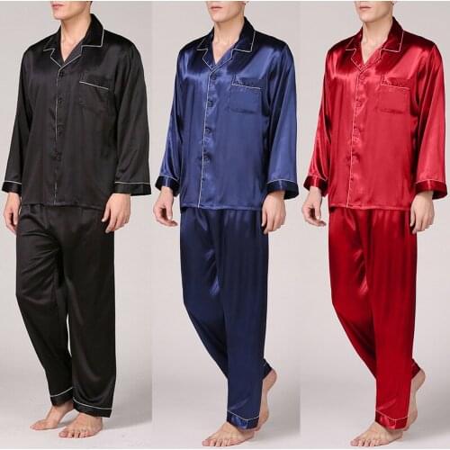 2021 Mens Cardigan Blouse And Trousers Pajamas Set Classic Sleepwear Loungewear High Quality Simple Casual Top Set Free Shipping