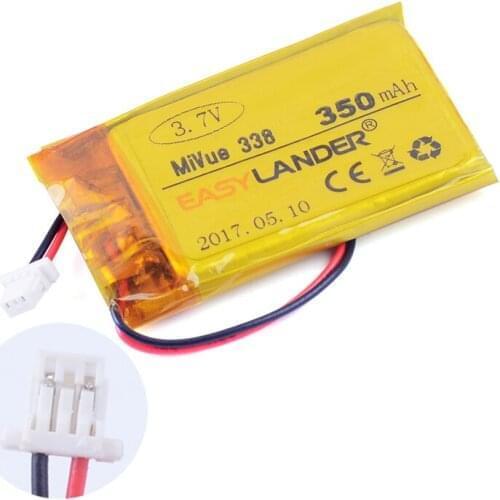 3.7V 350mAh Rechargeable li Polymer Li-ion battery For DVR GPS MP3 MP4 toys MIO mivue 338 Driving recorder battery