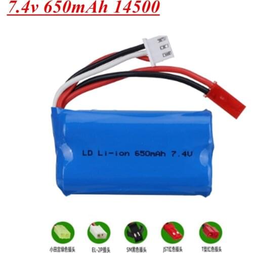 7.4V 650mAh 14500 15C Lipo Battery For Syma F1 BR6802 HJ370 W608-7 YD712 YD921 Remote control helicopter toys accessories