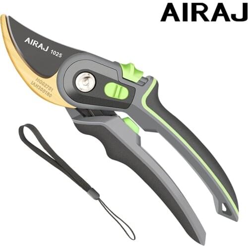 AIRAJ 2020 Garden Pruning Shears Large Opening Fruit Tree Flower Pruning Can Cut 24mm Thick Branches with Storage Box