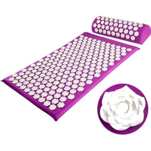 Acupressure Mat Head Neck Back Foot Massage Cushion Pillow Yoga Spike Mat Anti-stress Acupuncture pad Needle Massager #S